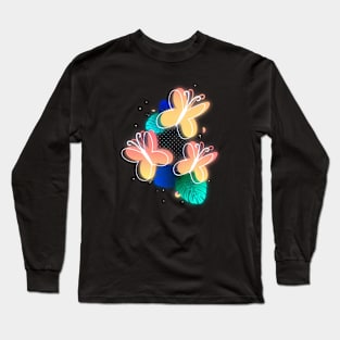 Synthwave Fluttershy Cutie Mark Long Sleeve T-Shirt